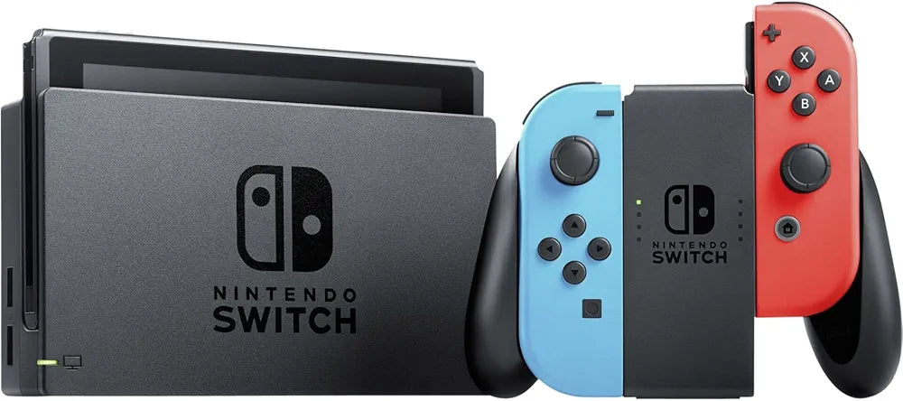 Nintendo Console Switch avec Joy-Con bleu néon et rouge néon