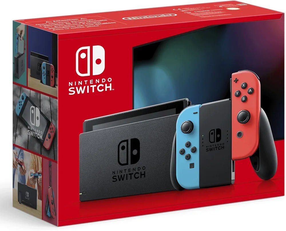 Nintendo Console Switch avec Joy-Con bleu néon et rouge néon